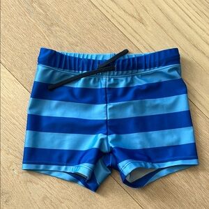Kids Blue Striped Swim Shorts